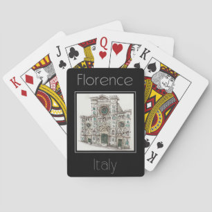 Jeu De Cartes Eau de l'affiche de voyage couleur Florence Italie
