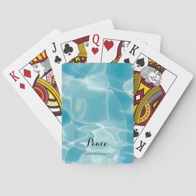 Jeu De Cartes Eau de l'océan vagues ensoleillées moderne (dos)