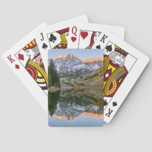 Jeu De Cartes Eau Maroon Bells Lake Aspen Trees