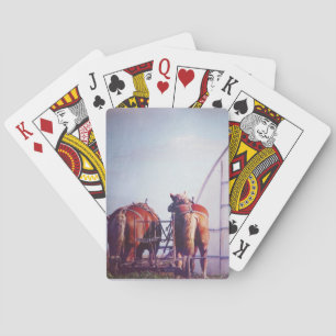 Jeu De Cartes Ébauche Chevaux Prêt Pour Le Travail
