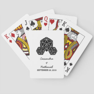 Jeu De Cartes Ebony D20 Dice Mariage Jouer des cartes