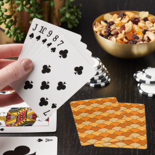Jeu De Cartes Écaille de dragon, éventails, vagues, Seigaiha, or