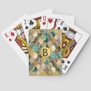 Jeu De Cartes Écailles de Sirène Multi Couleurs Paillettes Glamo