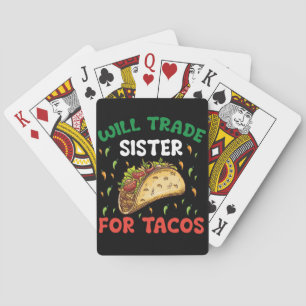 Jeu De Cartes Échangerai Sœur Contre Tacos Fête Cinco De Mayo