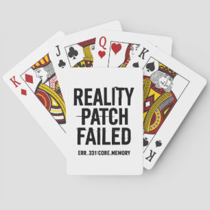 Jeu De Cartes Échec du correctif de réalité - Typographie rayée