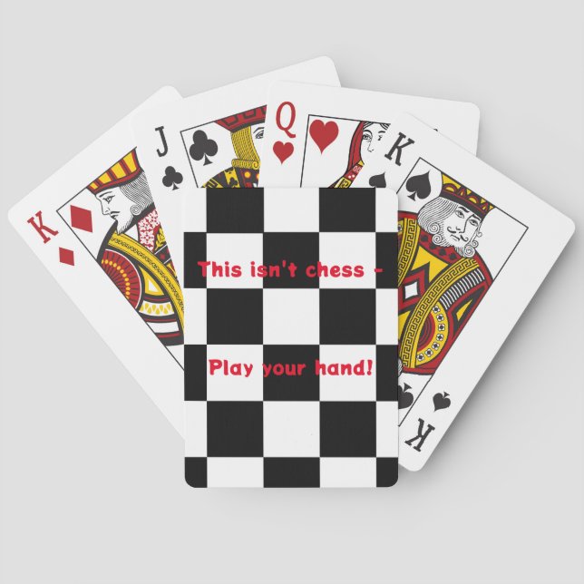 Jeu De Cartes Échecboard Motif Drôle Jouer Cartes (dos)