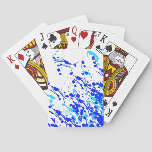 Jeu De Cartes Éclaboussures de peinture bleue