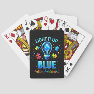 Jeu De Cartes Éclairer en bleu pour la sensibilisation à l'autis