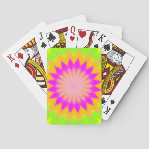 Jeu De Cartes Éclatement vibrant trouble Fleur-Comme le motif