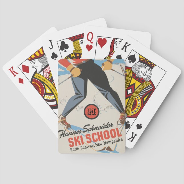 Jeu De Cartes École de ski du New Hampshire (dos)