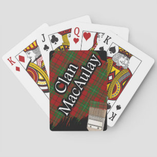 Jeu De Cartes Ecosse Clan MacAulay Tartan Peinture pinceau