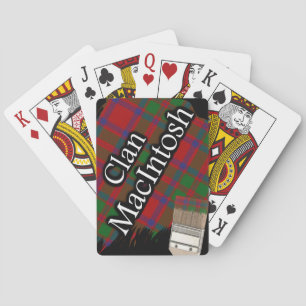 Jeu De Cartes Ecosse Clan MacIntosh Tartan Peinture pinceau