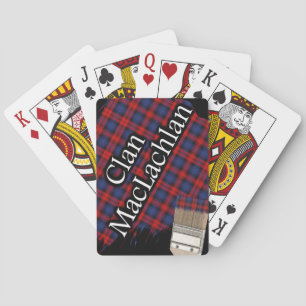 Jeu De Cartes Ecosse Clan MacLachlan Tartan Peinture pinceau
