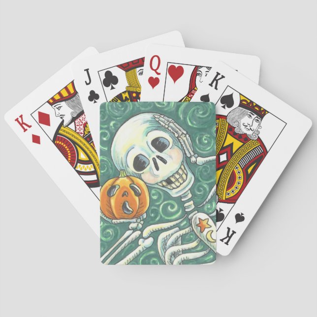 JEU DE CARTES ÉCOUTEZ VOTRE CITROUILLE, SKELETON DECK OF CARDS (dos)