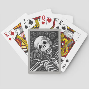 JEU DE CARTES ÉCOUTEZ VOTRE CITROUILLE, SKELETON DECK OF CARDS