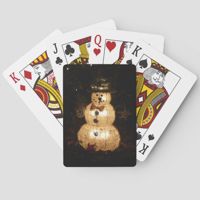 Jeu De Cartes Écran Luminaire Snowman (dos)