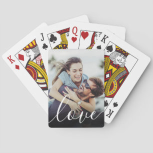 Jeu De Cartes Écriture d'amour élégante pour photo de couple