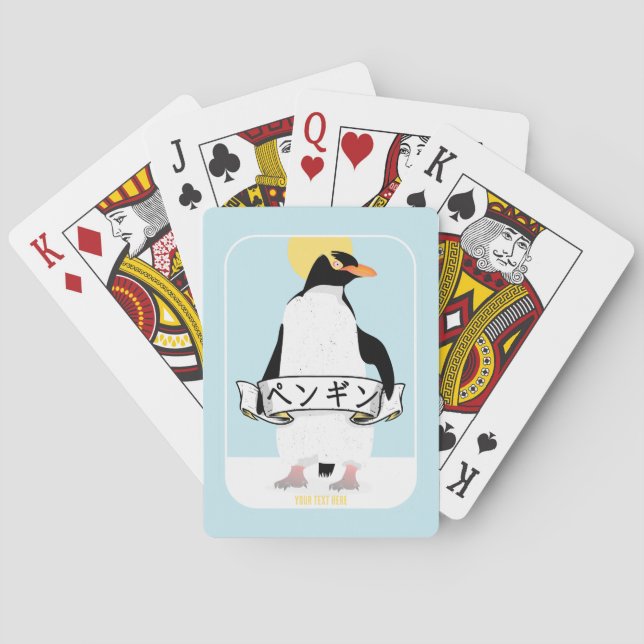 Jeu De Cartes Écriture en pingouin japonais qui lit pingouin (dos)
