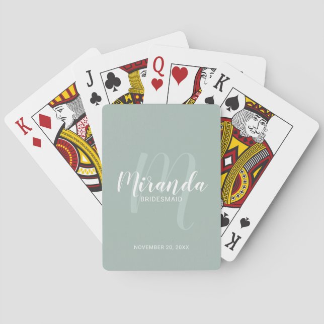 Jeu De Cartes Écrivain Personnalisé De Script Moderne (dos)