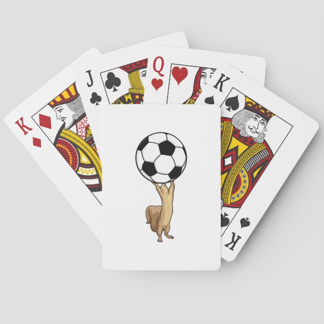 Jeu De Cartes Écureuil avec balle de football (dos)