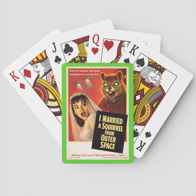 Jeu De Cartes Écureuil de l'espace extra-atmosphérique (dos)