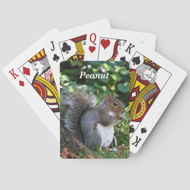 Jeu De Cartes Écureuil gris personnalisé (dos)