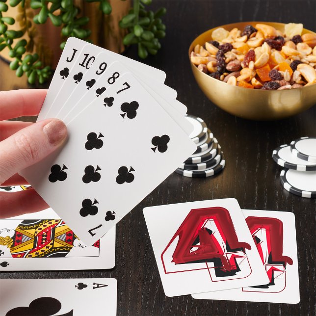 Jeu De Cartes Edgy Abstrait rouge et noir numéro 4 (Créateur téléchargé)