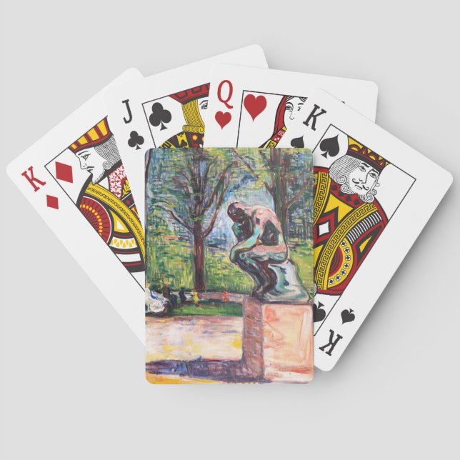 Jeu De Cartes Edvard Munch - Le penseur de Rodin (dos)