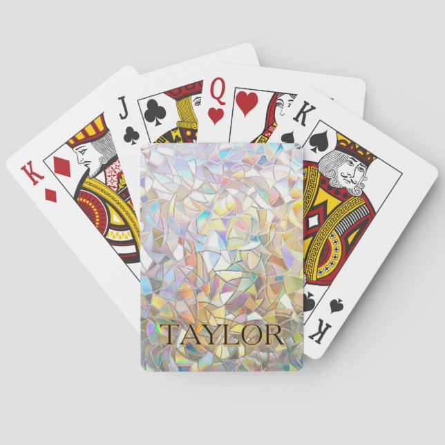 Jeu De Cartes Effet de verre teinté prismatique - Arc-en-ciel pr (dos)