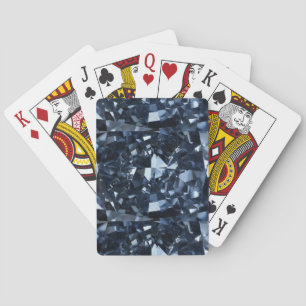 Jeu De Cartes Effet Diamant bleu profond