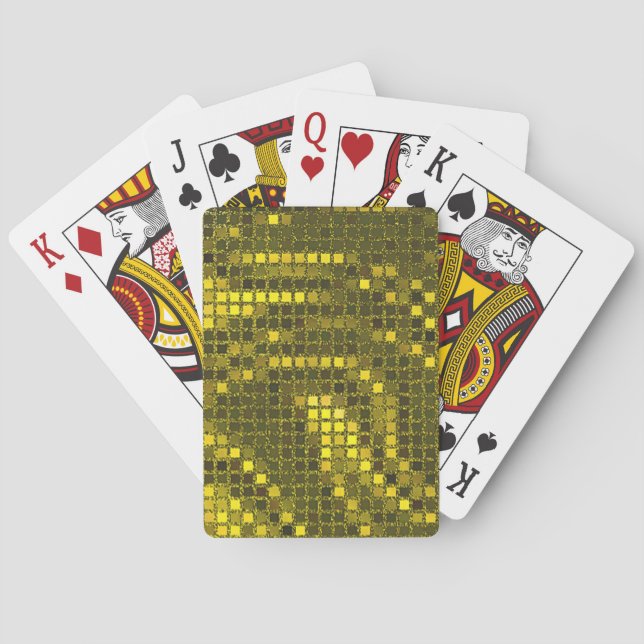 Jeu De Cartes Effet Séquin d'or (dos)
