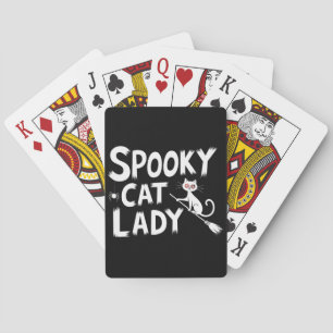 Jeu De Cartes Éffrayant Chat Maman Éffrayante Chat Dame Hallowee