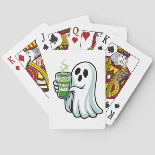 Jeu De Cartes Éffrayant Halloween Fantôme Boire Matcha Boire