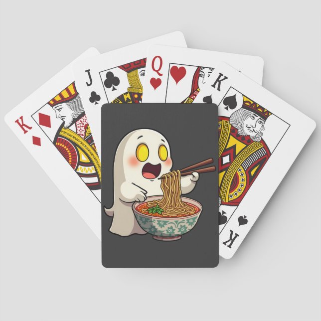 Jeu De Cartes Éffrayant Halloween Pastel Kawaii Ghost manger Ram (dos)
