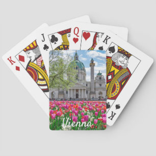 Jeu De Cartes Eglise Saint-Charles au printemps à Vienne, Autric