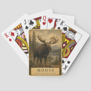 Jeu De Cartes Élans Forêts Boréales VINTAGE