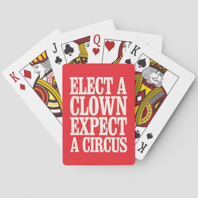 Jeu De Cartes Élection D'Un Clown Attendez-Vous À Un Cirque Anti (dos)