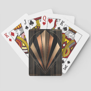 Jeu De Cartes Élégance Géométrique Métallique Art Déco