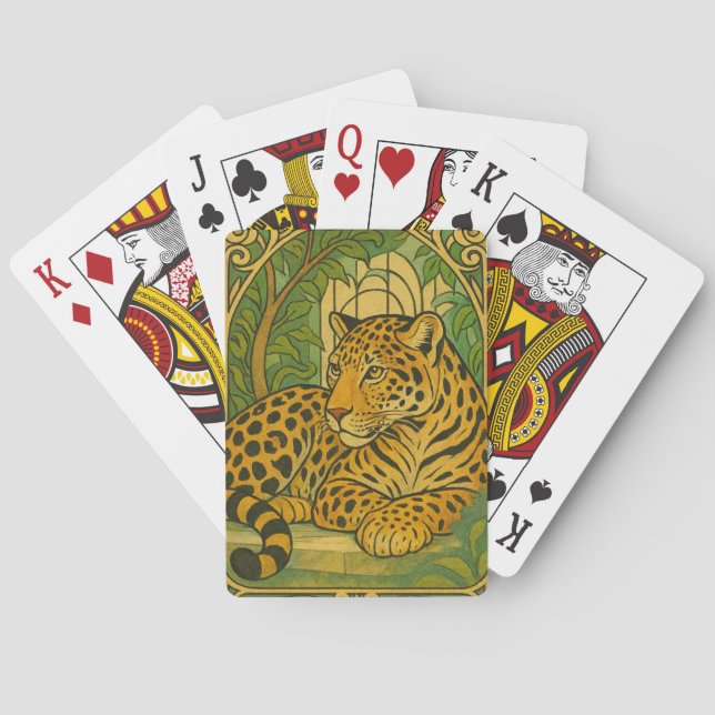 Jeu De Cartes Élégance stylisée de la jungle (dos)
