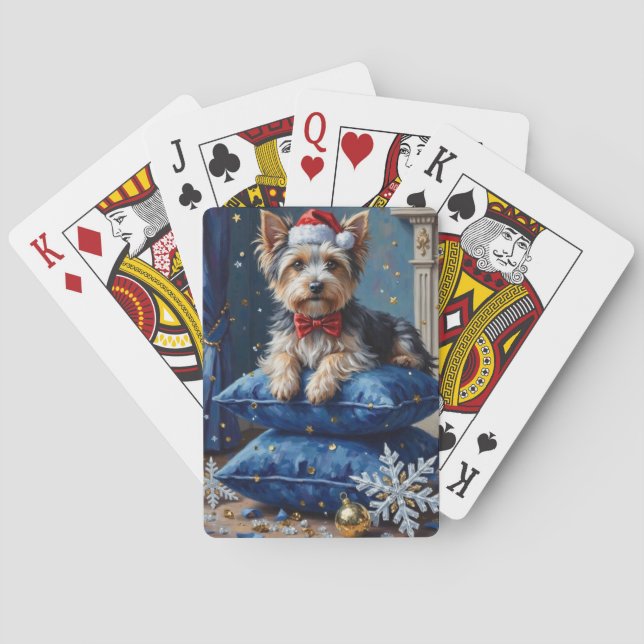 Jeu De Cartes Elegant Biewer Terrier Dog Velvet Christmas (dos)