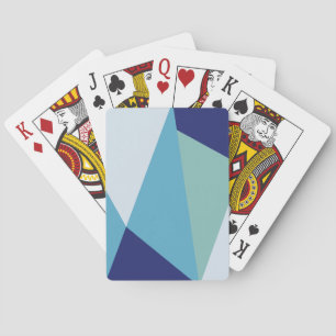 Jeu De Cartes Elégant bleu marine géométrique et vert mer pastel