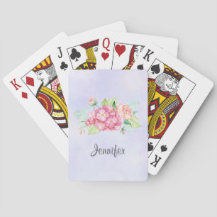 Jeu De Cartes Elégant Bouquet de fleurs rose
