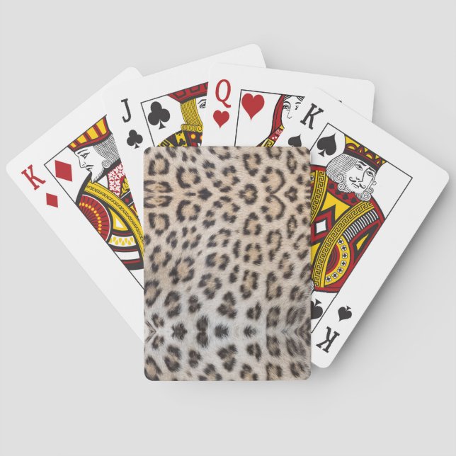 Jeu De Cartes Elégant chic poster de animal de fourrure de cheet (dos)