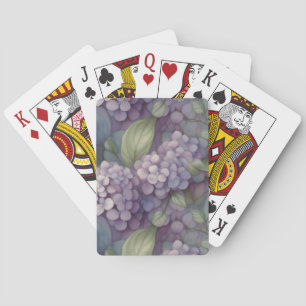 Jeu De Cartes Elégant chic pourpre pourpre chic aquarelle fleuri
