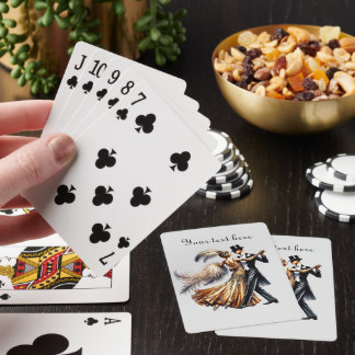 Jeu De Cartes Élégant couple Art déco ajouter du texte