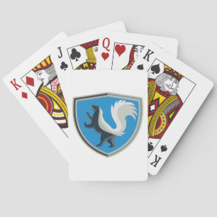 Jeu De Cartes Élégant Emblème Skunk Faune Inspiré Crest