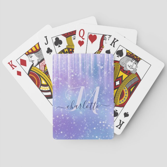 Jeu De Cartes Élégant et brillant pourpre (dos)