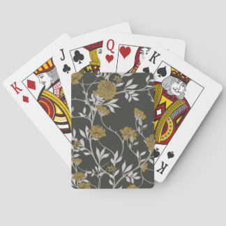Jeu De Cartes Elégant fleuri : design motif vintage.