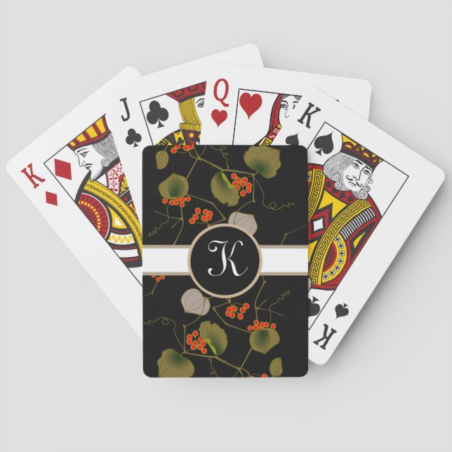 Jeu De Cartes Élégant floral asiatique (dos)