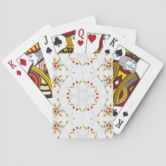 Jeu De Cartes Élégant floral Vintage (dos)